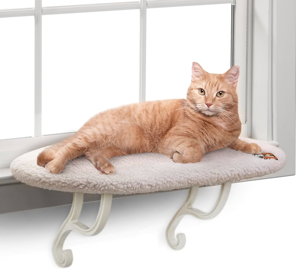 K&H Pet Products Kitty Sill Cat Window Perch for Large Cats, Orthopedic Window Hammock Bed Holds ... | Amazon (US)
