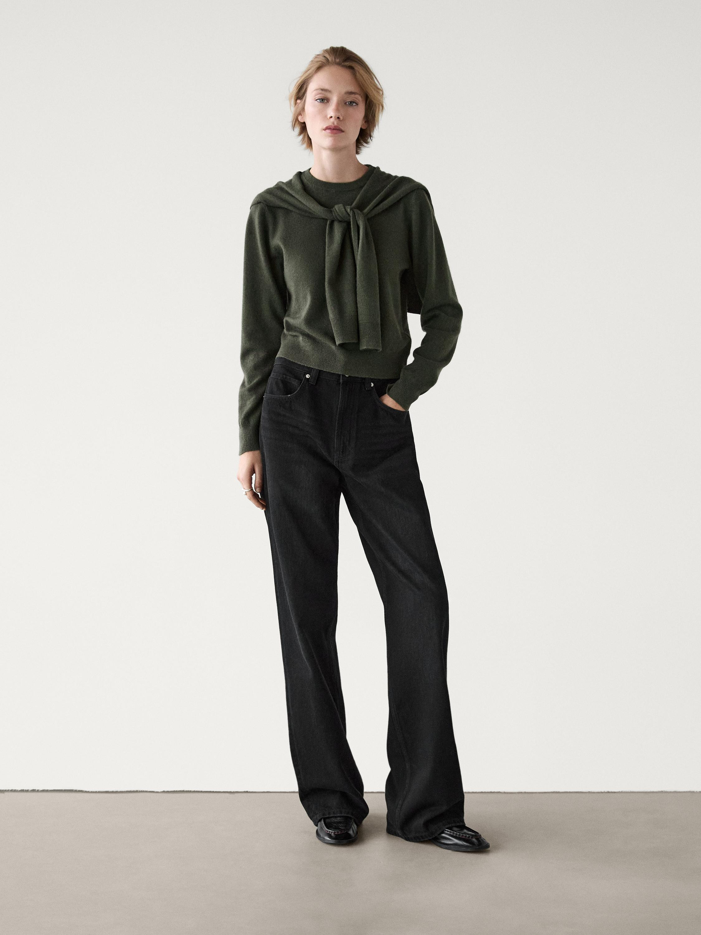 Wool blend knit double sweater | Massimo Dutti US