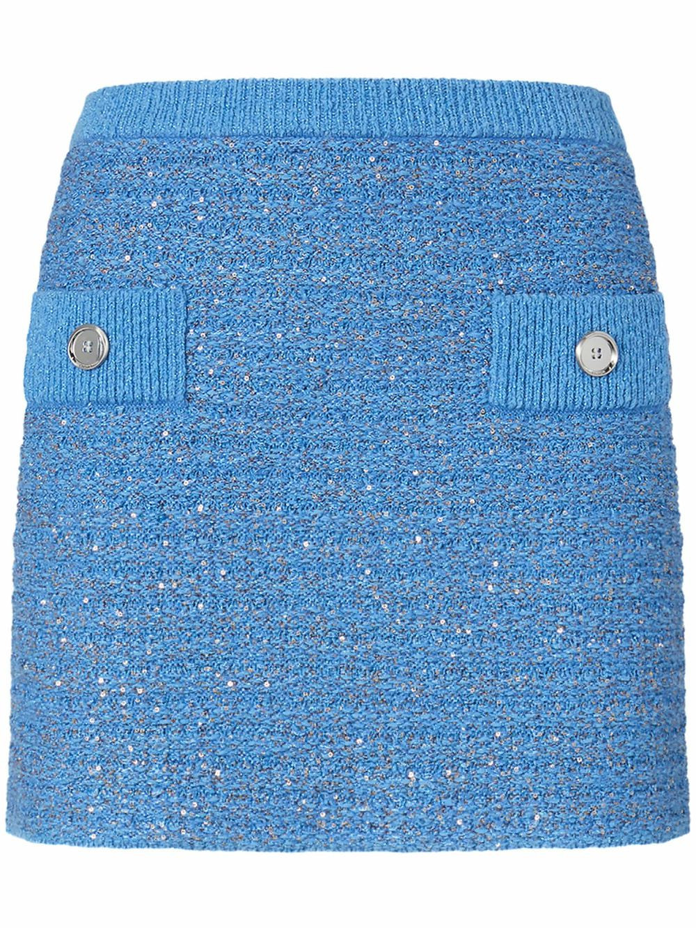 PINKO tweed mini skirt - Blue | Farfetch Global