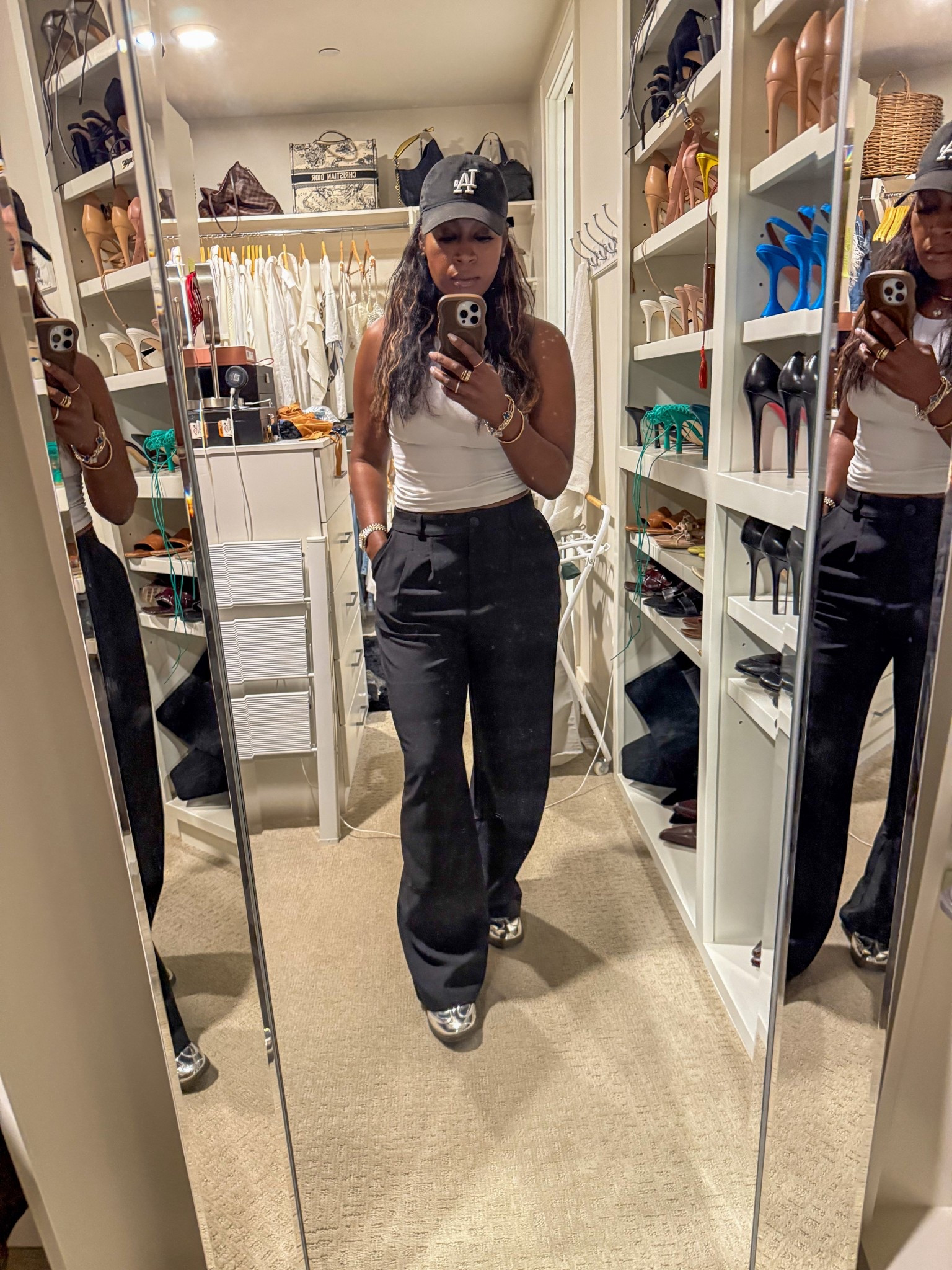 Casual cute 
Cami size M/L
Pants size 8
Shoes: Adidas but N/A

#LTKootd #LTKdayinmylife #LTKgrwm