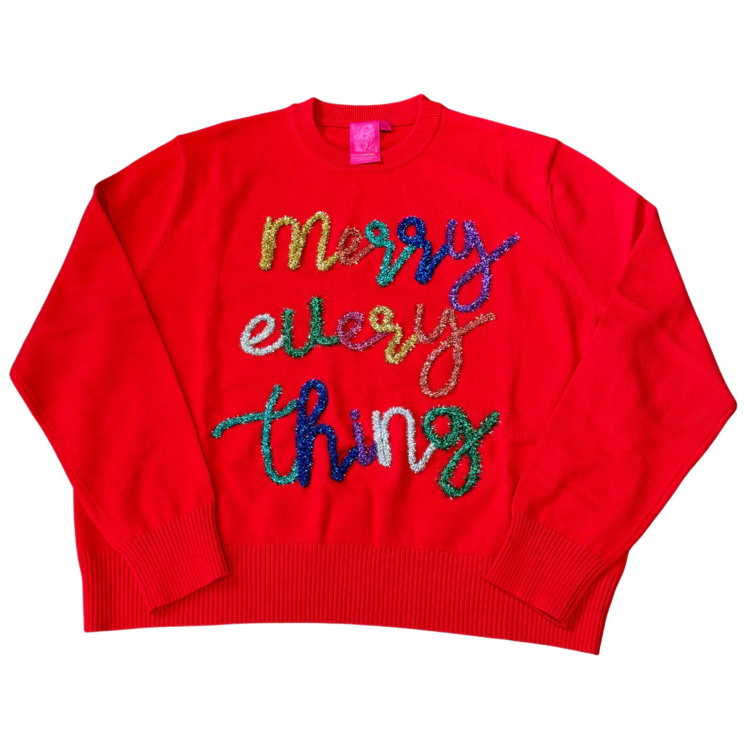 QOS Red Merry Everything Sweater Red / Small | Refinery