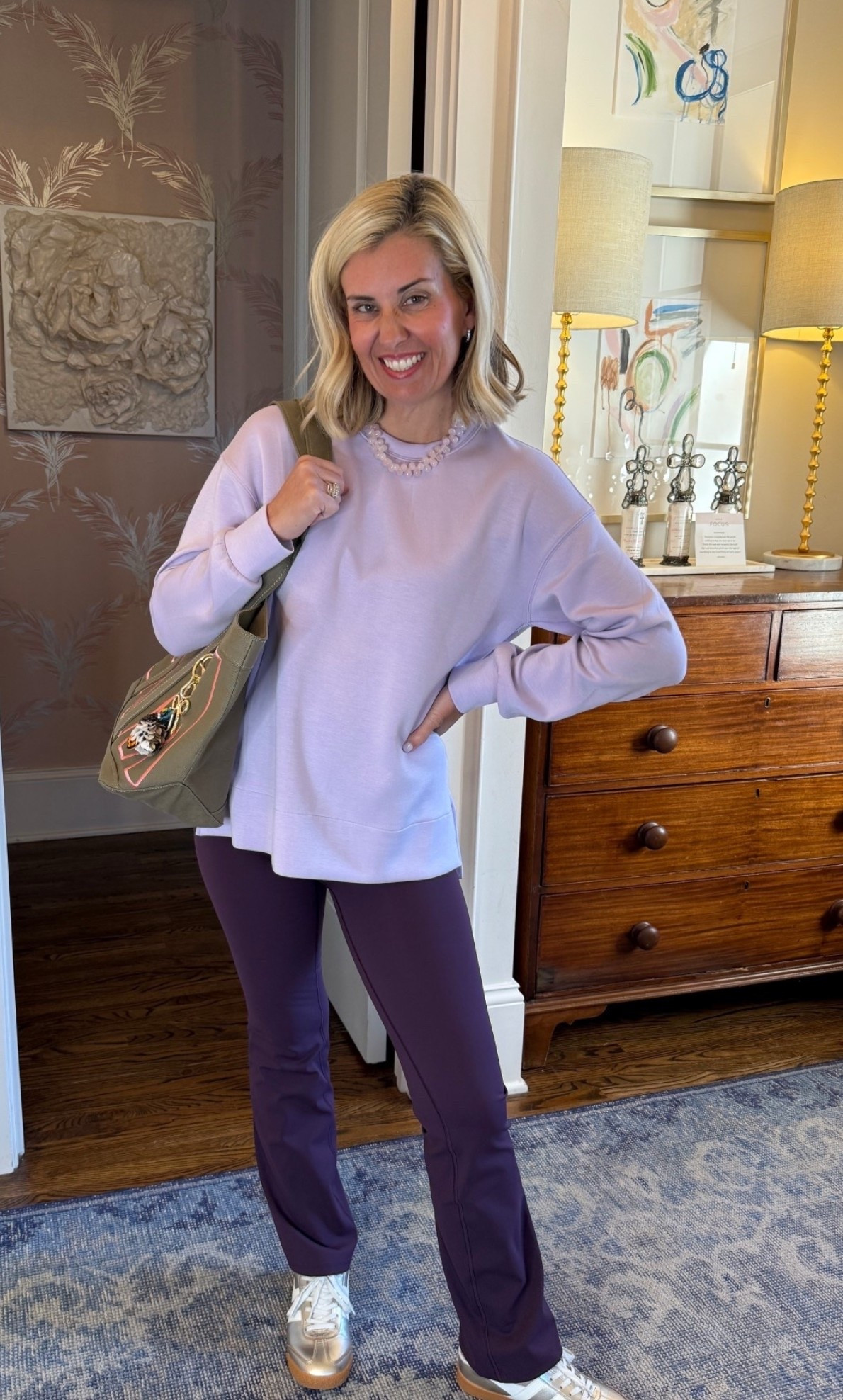 Outfit & tote (medium here) all on sale!! Comfort and cuteness…we are wearing this year round. I’m in xs top & small petite pants. 
*be sure to use code LTKSPANX for 20% off (almost) sitewide through 3/15!
*25% off sitewide & 20% custom orders at BaubleBar

#LTKSpringSale #LTKSaleAlert #LTKdayinmylife