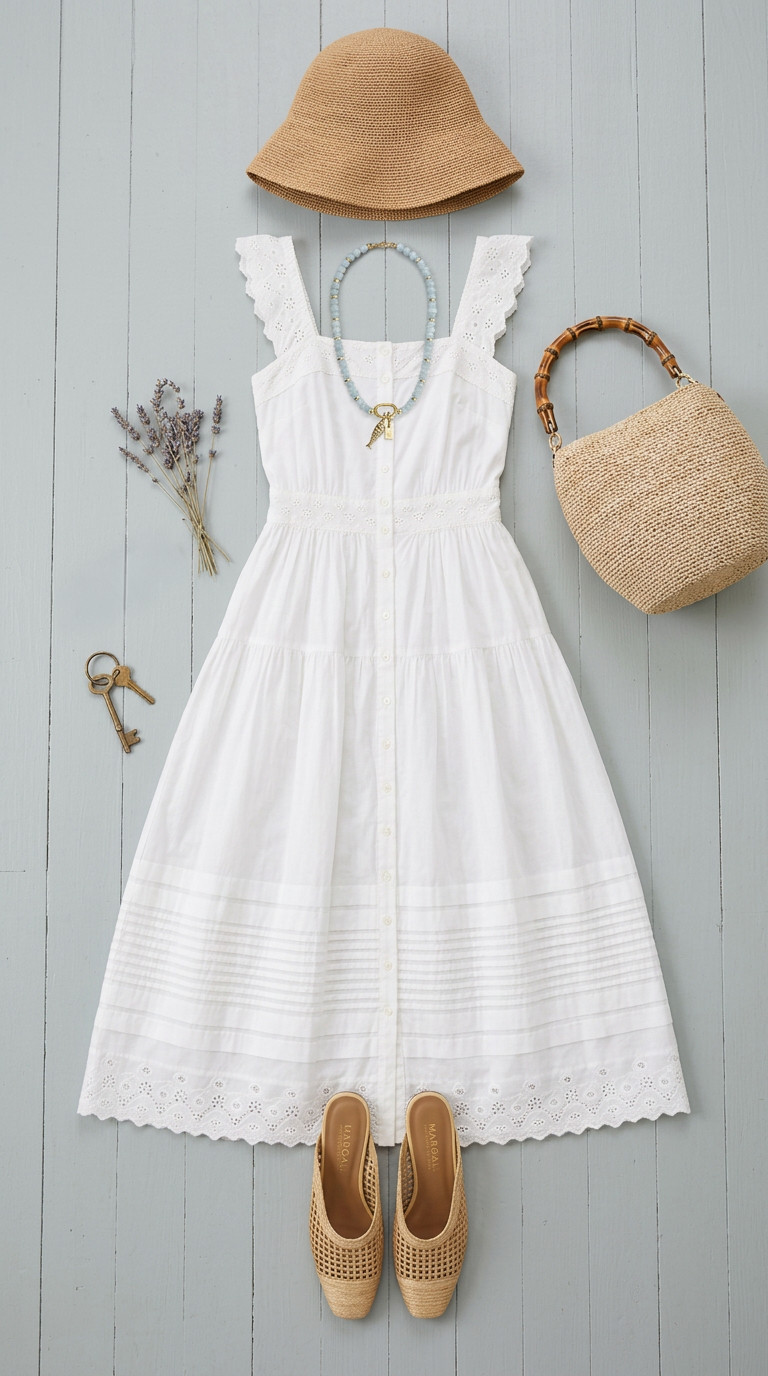 White and romantic, also mom bod friendly! Summer Outfits Over 40 

 #LTKmomlife #LTKOver40 #LTKMidsize
