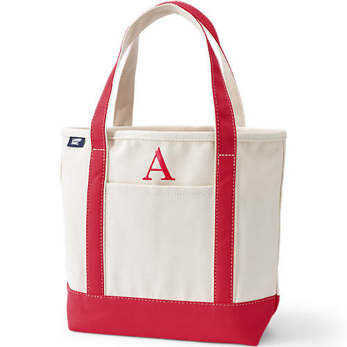 School Uniform Medium Open Top Canvas Tote | Lands' End (US)