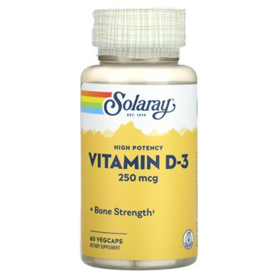 Solaray D3 10,000 LU VCapsules | 60 Count | Target