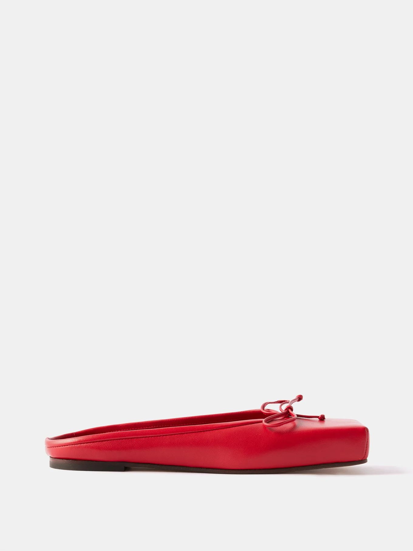 Chouchou square-toe leather backless ballet flats | Matches (US)