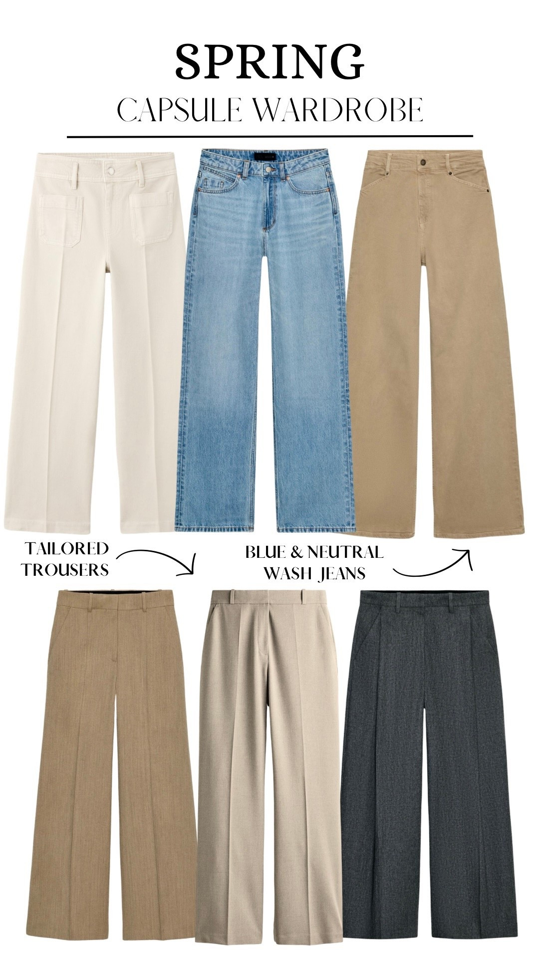SPRING CAPSULE 👖 Denim & neutral tailored trousers! 

#LTKjeans #LTKspring #LTKstyletip