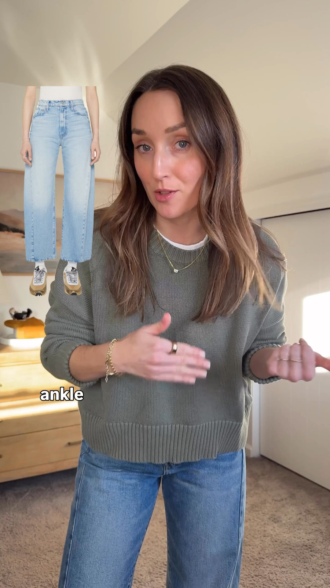 Grab these Maxwell pieced barrel jeans for 25% off during the insider sale! I’m wearing size 26 and they are a little large on me, but the 25 felt like too much of a squeeze. Wearing a small sweater. ￼