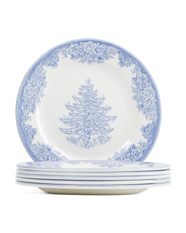 6Pk Christmas Tree Plates | TJ Maxx