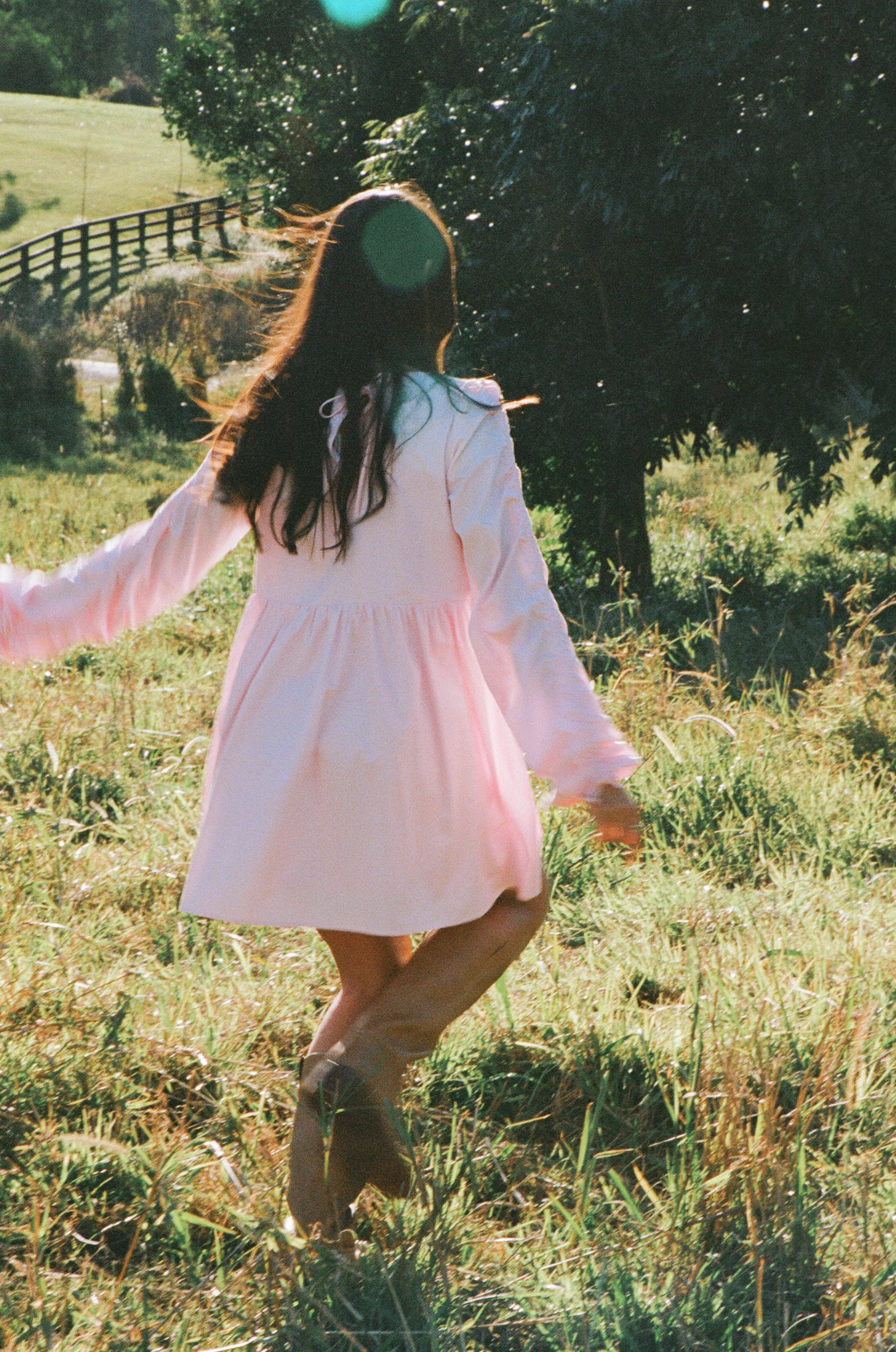 Micaela Long Sleeve Mini Dress - Pink | Petal & Pup (US)