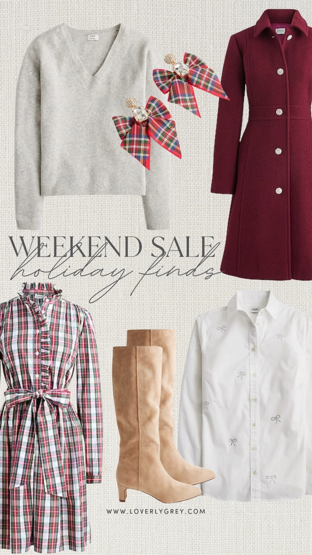 J. Crew is having up to 70% off everything included this festive plaid holiday finds. These bow earrings are perfect for a holiday party or to pair with a sweater and jeans. 

#LTKSaleAlert #LTKFindsUnder100 #LTKHoliday