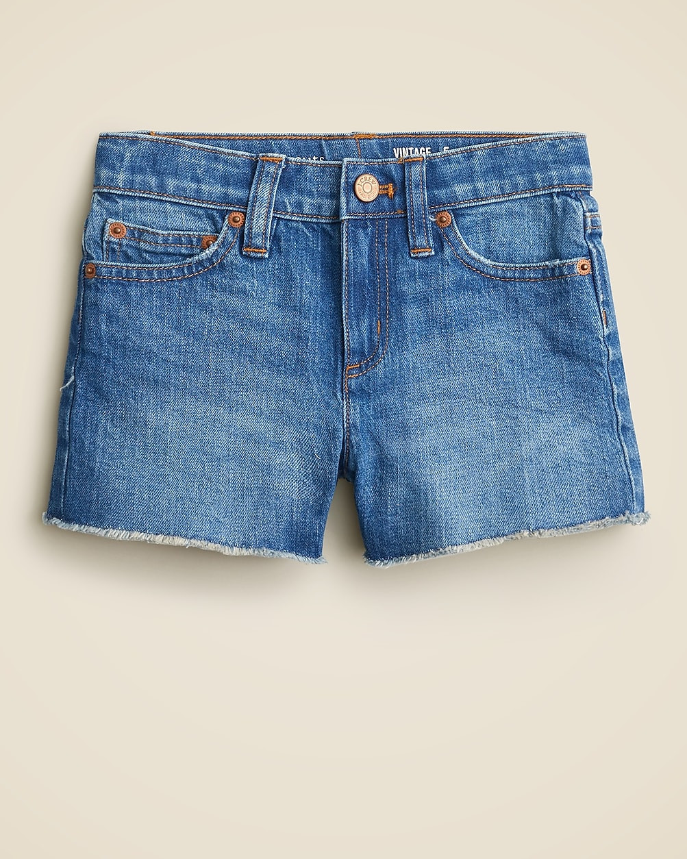 Girls' distressed denim short in waterfall wash | J. Crew US
