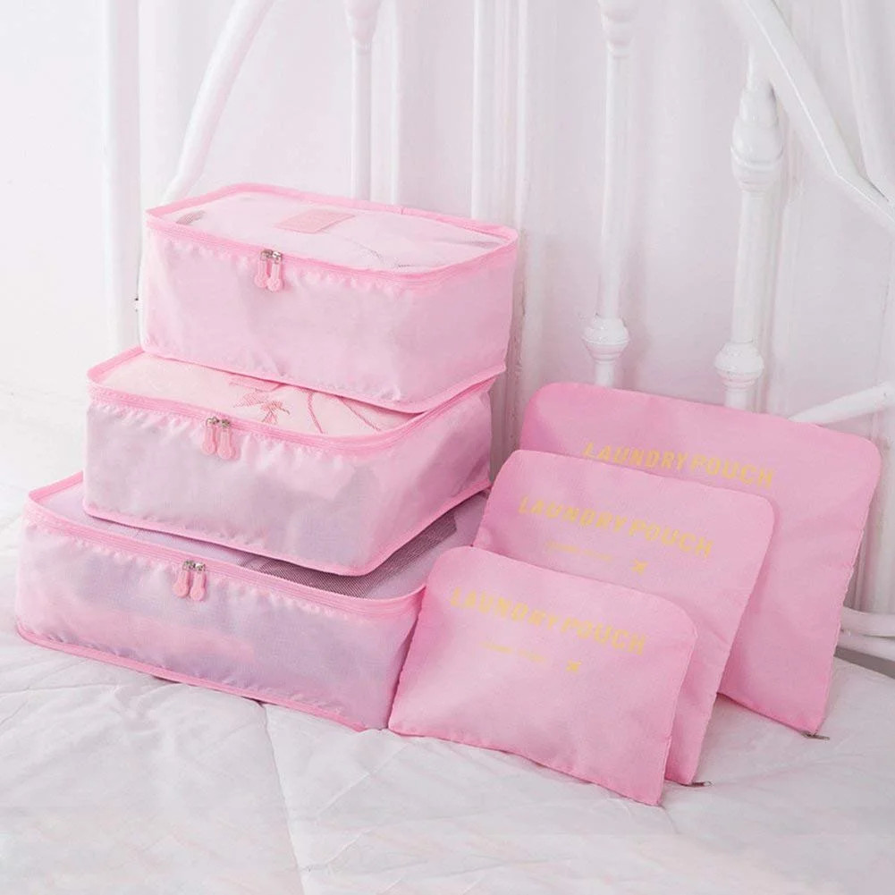 9Pcs Magik Waterproof Clothes Storage Bags Packing Cube Travel Luggage Organizer Pouch (Pink) - W... | Walmart (US)