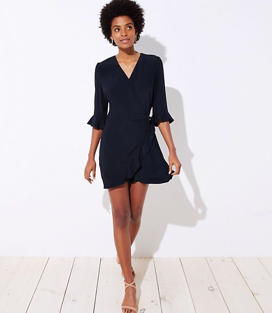 LOFT Ruffle Wrap Romper | LOFT