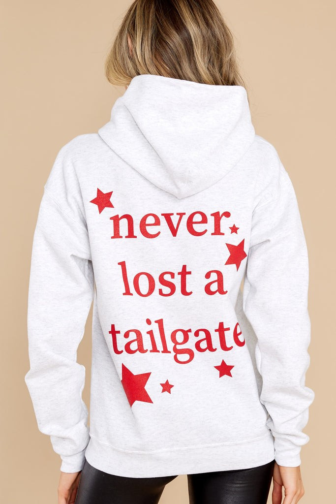 Never Lost Heather Grey Hoodie | Red Dress 