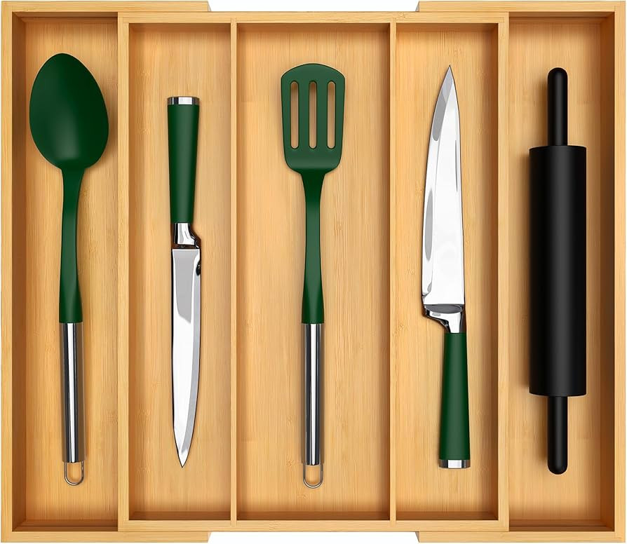 Bamboo Kitchen Drawer Organizer - Expandable Silverware Organizer/Utensil Holder and Cutlery Tray... | Amazon (CA)
