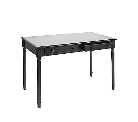 Black Writing Desk with Two Large Drawers | QVC