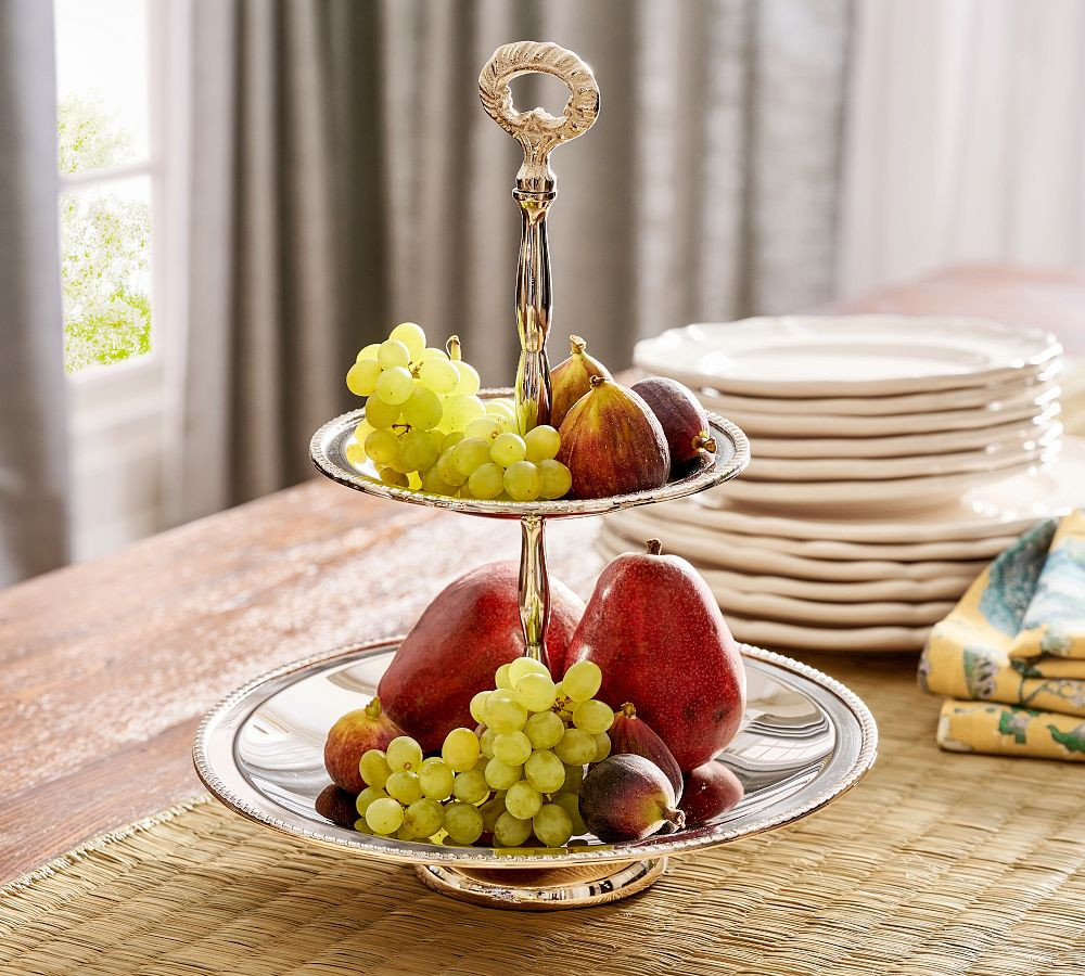 Heritage Silver Tiered Stand | Pottery Barn (US)