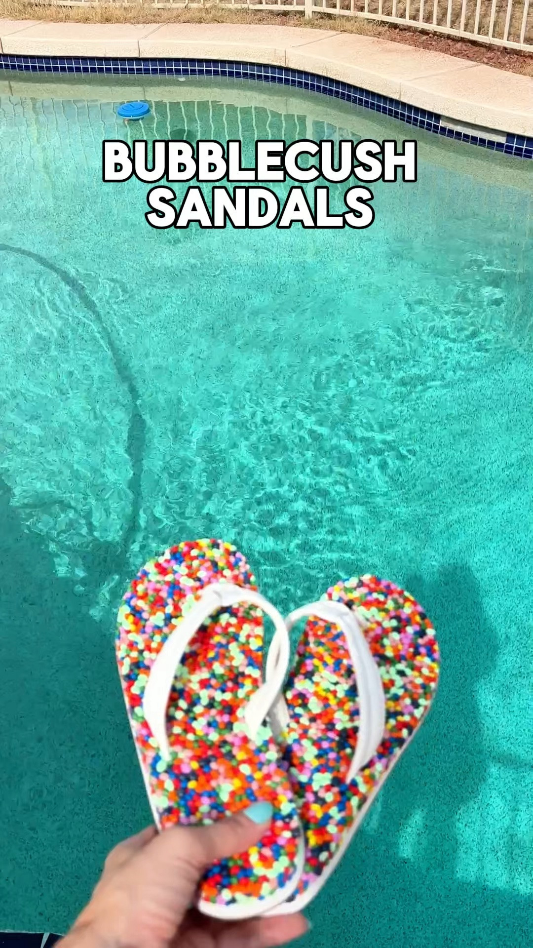 The colorful BubbleCUSH footbed reminds me of Nerds candy and feels so soft under my feet. Perfect for pool days or just adding a fun pop to a summer outfit.

#sanuk #sanuksandals #bubblecush #flipflops