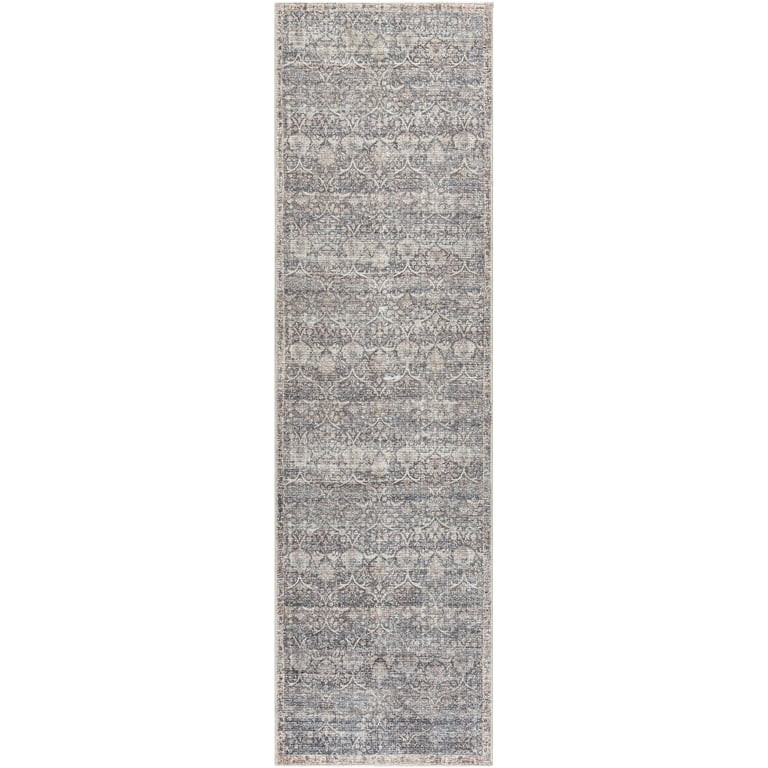 Better Homes & Gardens Damask Modern Machine-Woven Green Runner Rug 2'5" x 8'5" Non-Slip Backing ... | Walmart (US)