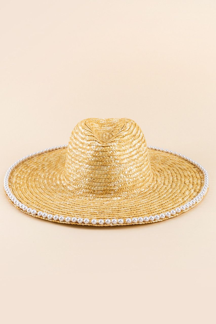 Addisen Pearl Chain Panama Hat | Francesca's