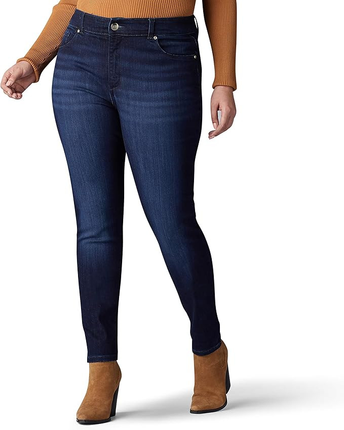 Lee Women's Plus Size Sculpting Slim Fit Skinny Leg Jean | Amazon (US)