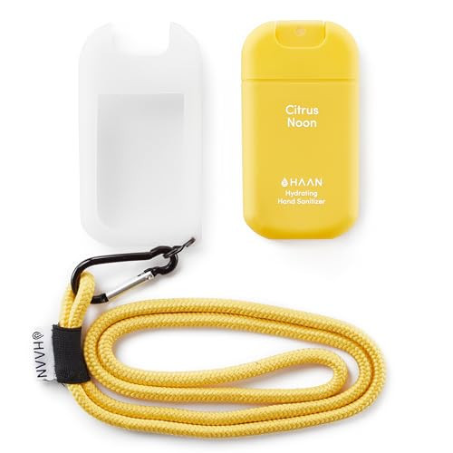 HAAN Hydrating Hand Sanitizer with Aloe Vera (Travel Size), Cleanses Your Hands While Moisturizing, Fresh Citrus Noon Scent ​- 1.01 fl. Oz. | Amazon (US)