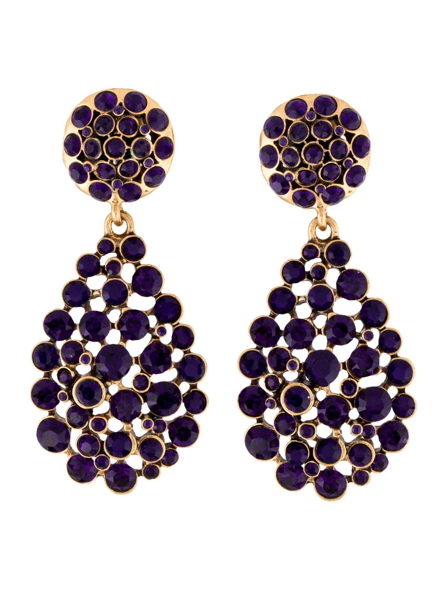 Crystal Clip-On Teardrop Earrings | The RealReal
