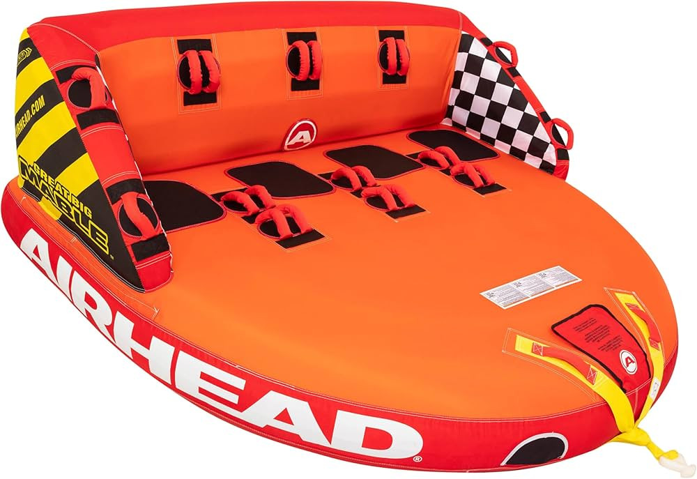 Airhead Mable Inflatable Towable Tube, 1-4 Rider Models, Dual Tow Points, Full Nylon Cover, EVA F... | Amazon (US)