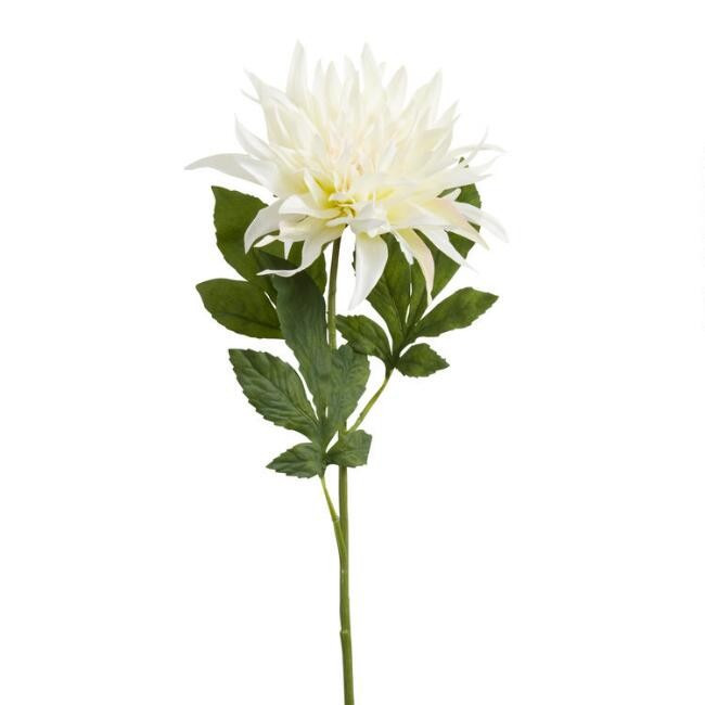 Pier Place Faux Cream Dahlia Stem | World Market