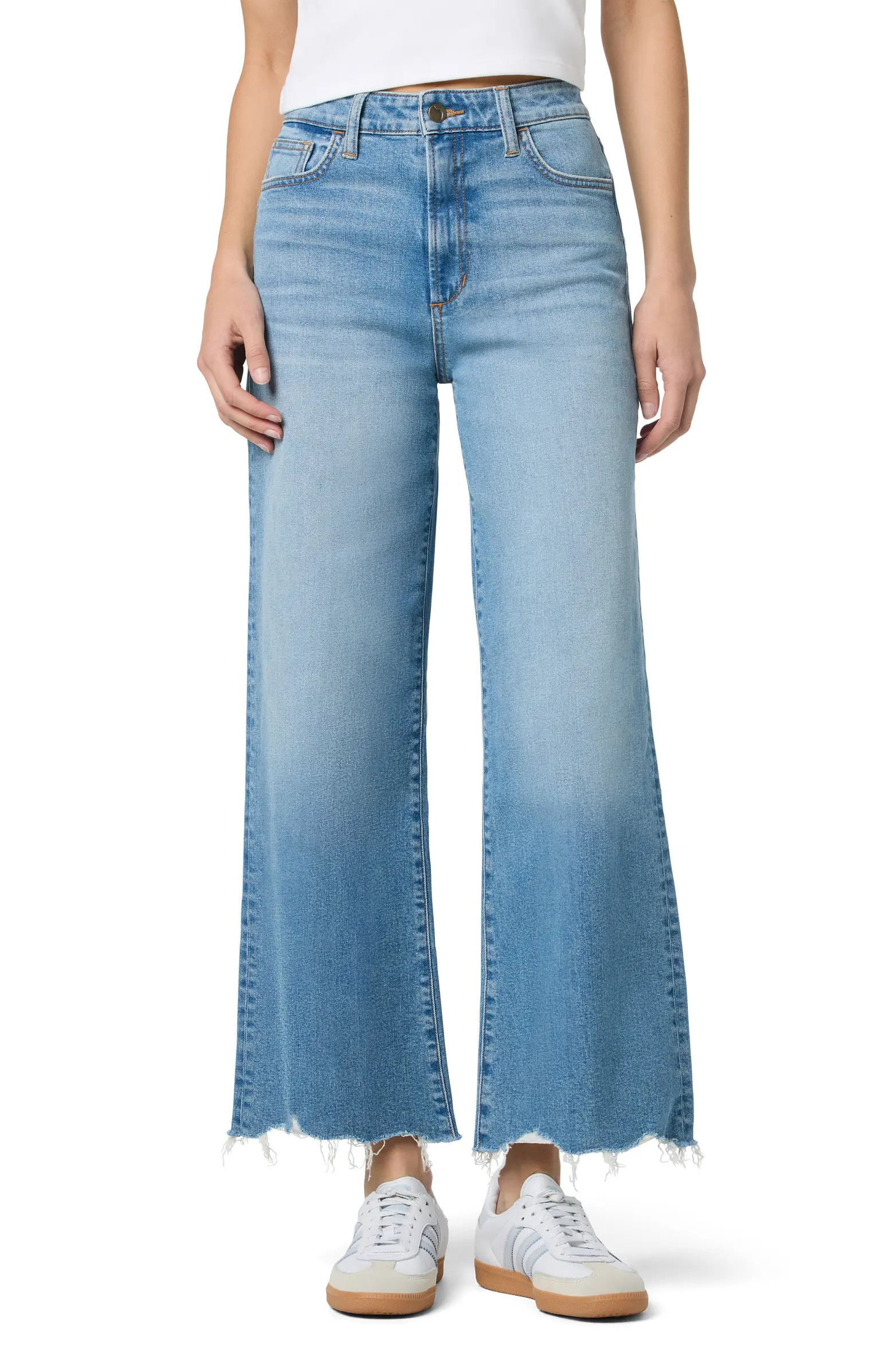 Joe's Destroyed Ankle Wide Leg Jeans | Nordstromrack | Nordstrom Rack