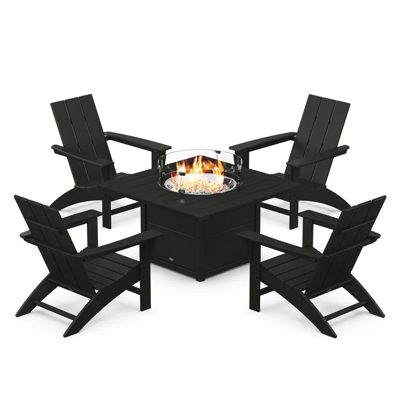 Modern Adirondack 4 - Person Seating Group (Set of 5) | Wayfair North America