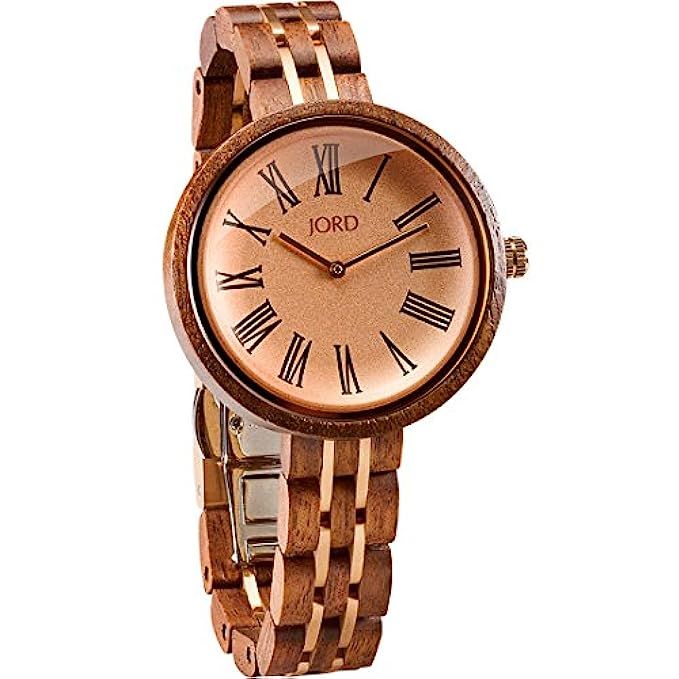 JORD Wooden Wrist Watches for Women - Cassia Series / Wood and Metal Watch Band / Wood Bezel / Analo | Amazon (US)