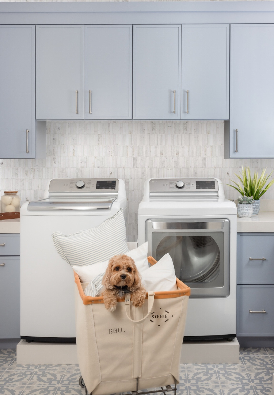 Laundry Rooms can be pretty too. Shop this adorable room, but not Dixon doggie. He’s a one of a kind “NFS”
*Laundry cart can be purchased directly at www.ginadragodesign.com

#LTKKids #LTKFamily #LTKHome