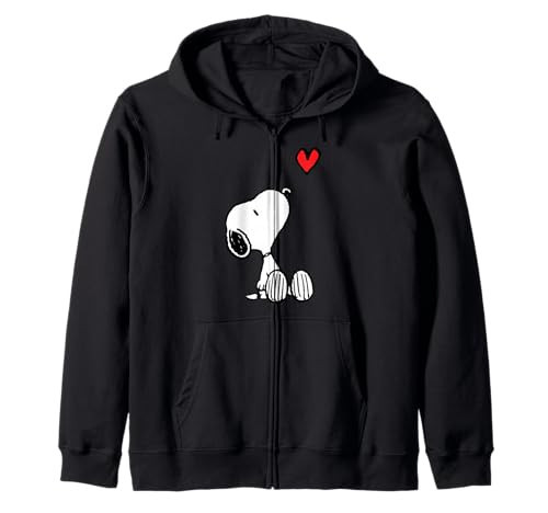 Peanuts Heart Sitting Snoopy Zip Hoodie | Amazon (US)