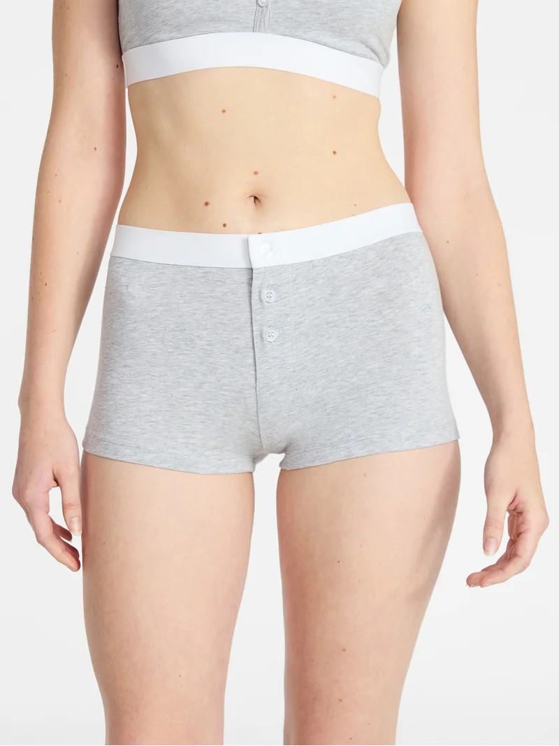 No Boundaries Women's Cotton Jersey Boyshort Panties, Sizes XS-XXXL | Walmart (US)