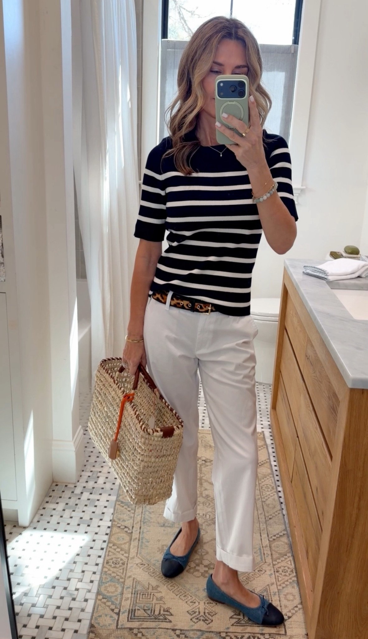 Talbots knit top so XS 
Talbots twill chino pant I’m 5’6” wearing 0p, I unrolled the cuff once. 
-Woven bag MERSEA 

#LTKgrwm #LTKootd #LTKdayinmylife