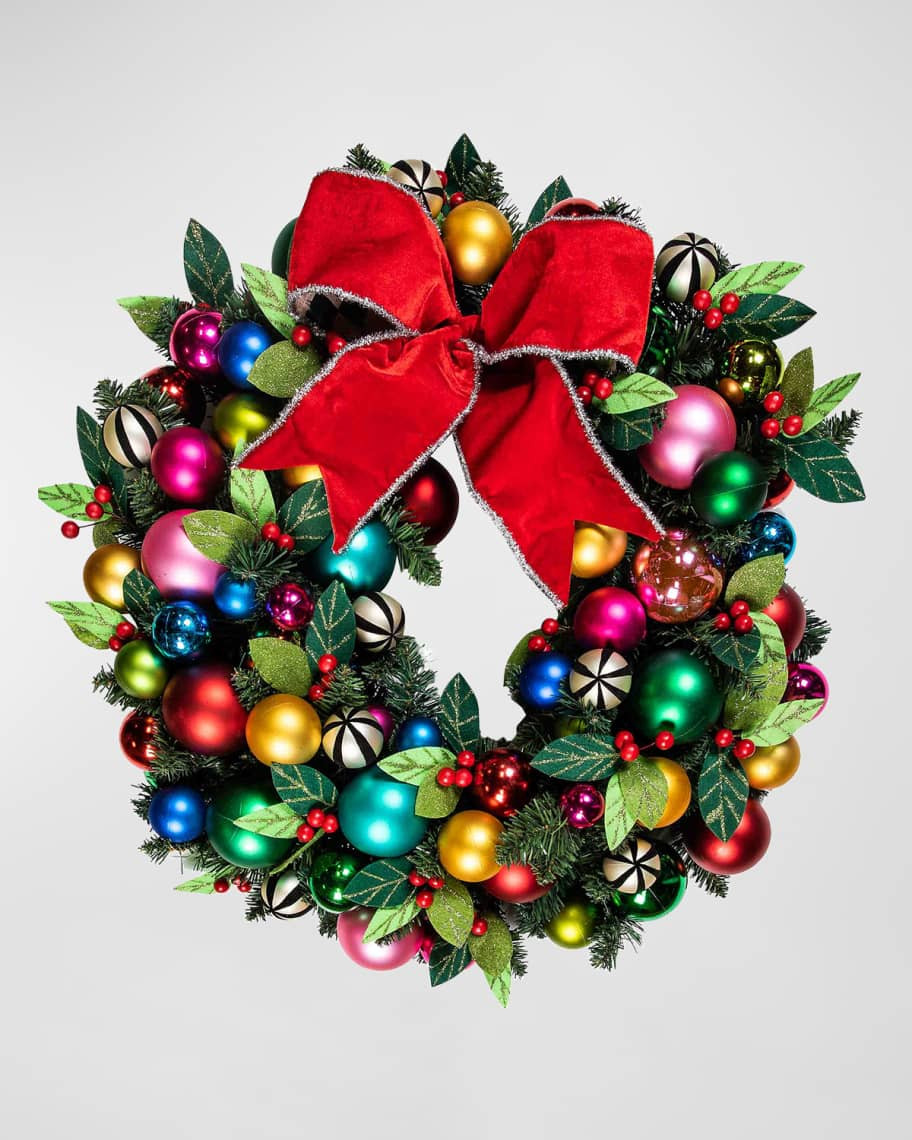 MacKenzie-Childs Jubilee Christmas Wreath | Neiman Marcus