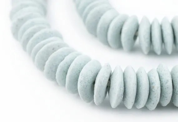 130 Light Aqua Ashanti Glass Saucer Beads: Ashanti Glass Beads Blue Ashanti Beads Blue Glass Bead... | Etsy (US)