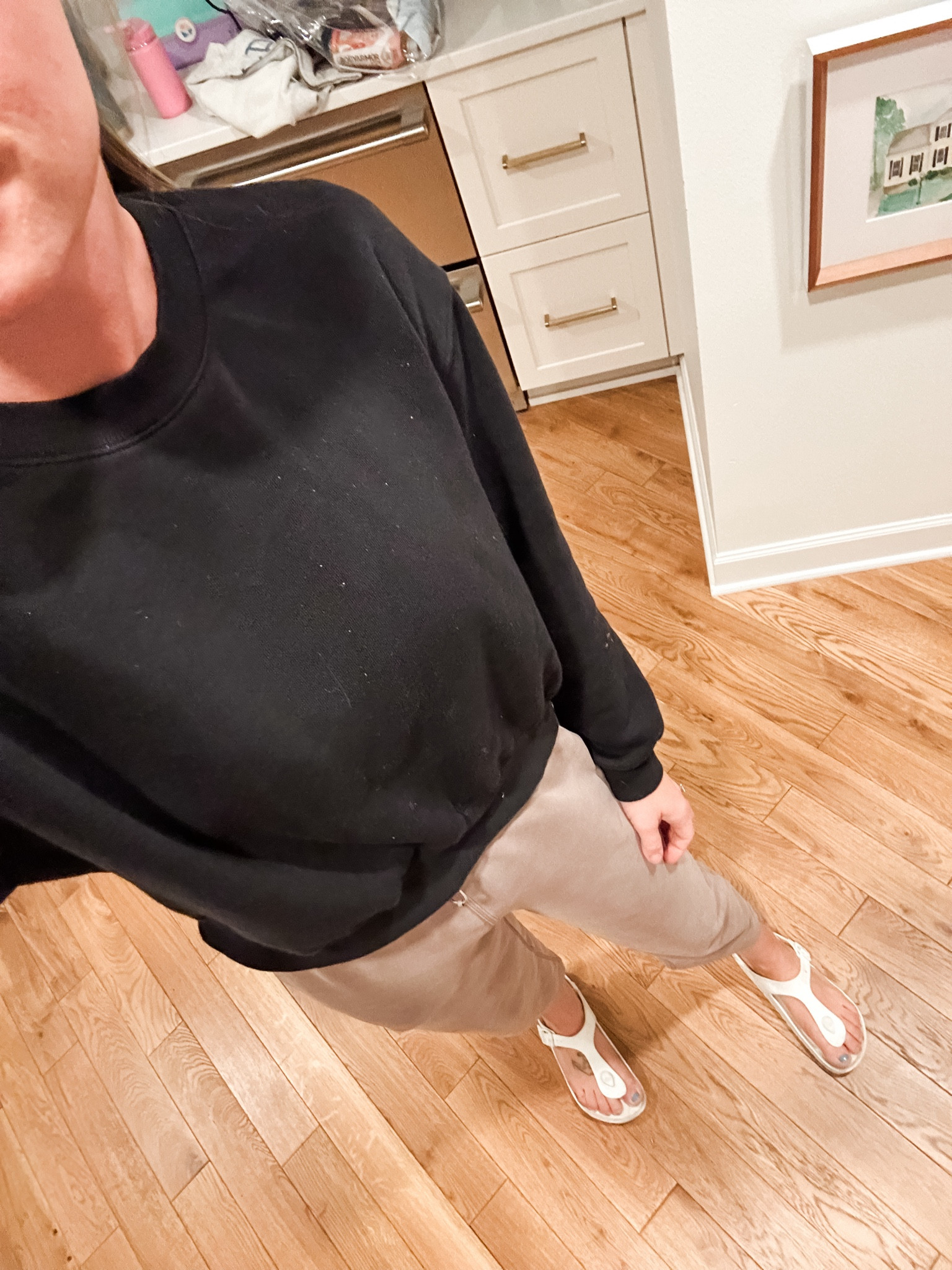 Afternoon outfit. This crew neck sweater is on sale for $10 🤯 limited sizes available. Also linked a similar style with graphics with more variations available  A great cropped option to throw on top of your gym outfit. And a fall outfit featuring the softest pants ever  

#LTKFindsUnder100 #LTKSaleAlert #LTKSeasonal