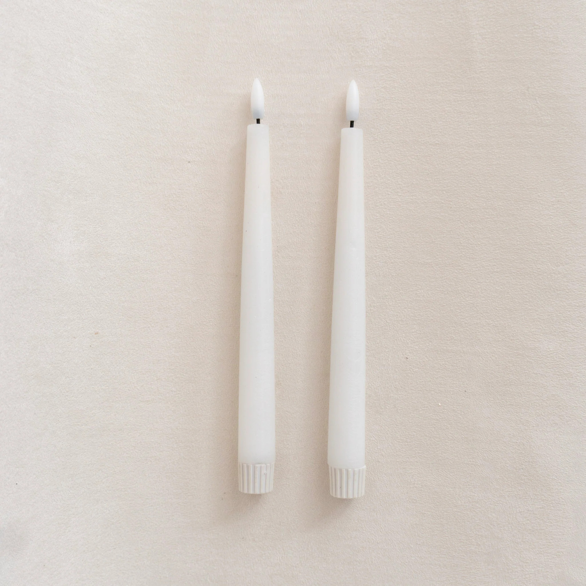 White LED Flameless Taper Candles 2pc | Eco Chic Home