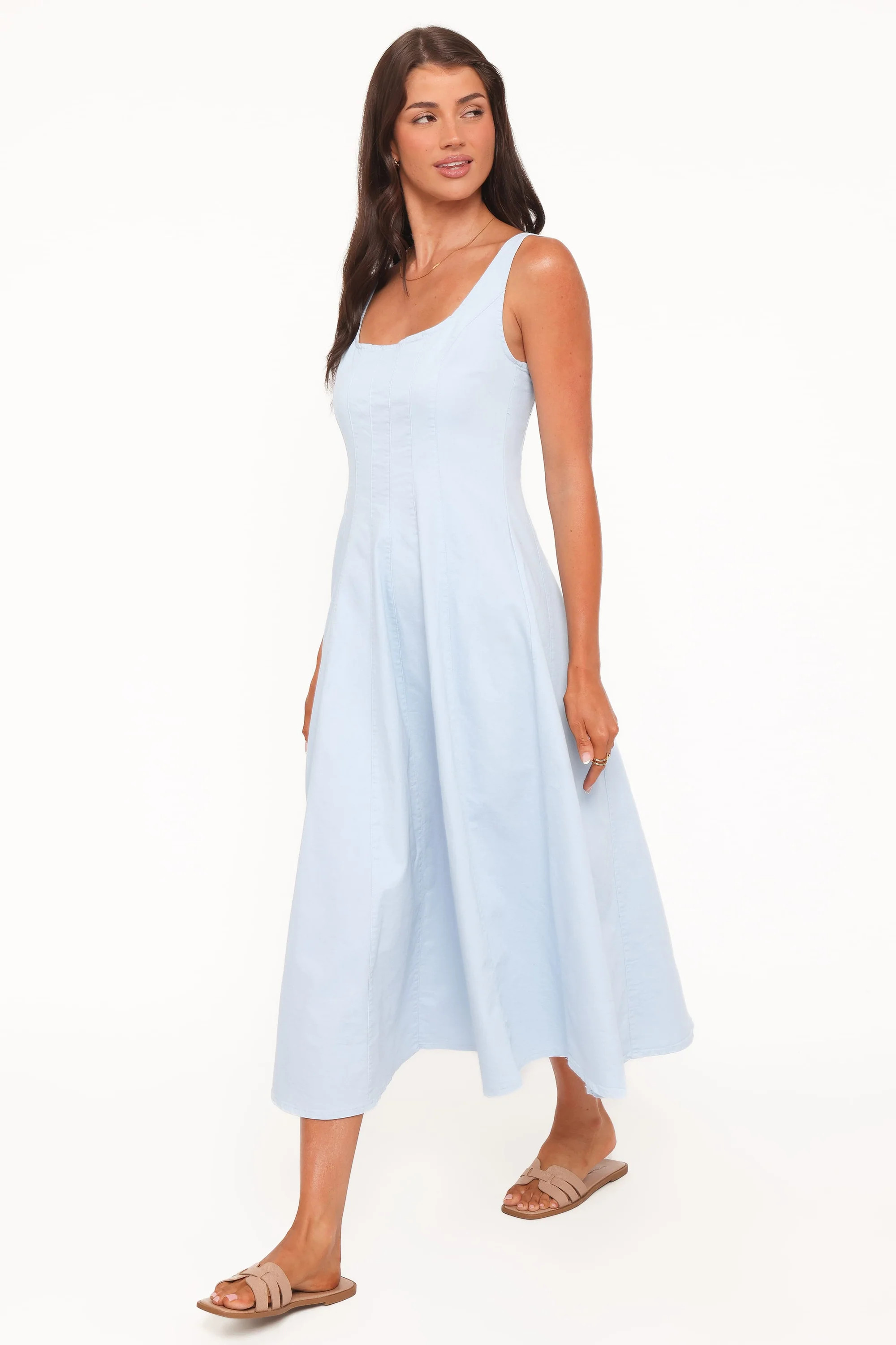 Una Midi Dress - Blue | Petal & Pup (US)