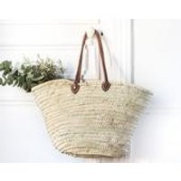 Woven Natural Straw Basket, The Amelia, Market Straw Tote, Decorative Basket, Storage, Market Bag, Shopper, Beach Bag | Etsy (US)