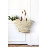 Woven Natural Straw Basket, The Amelia, Market Straw Tote, Decorative Basket, Storage, Market Bag, Shopper, Beach Bag | Etsy (US)