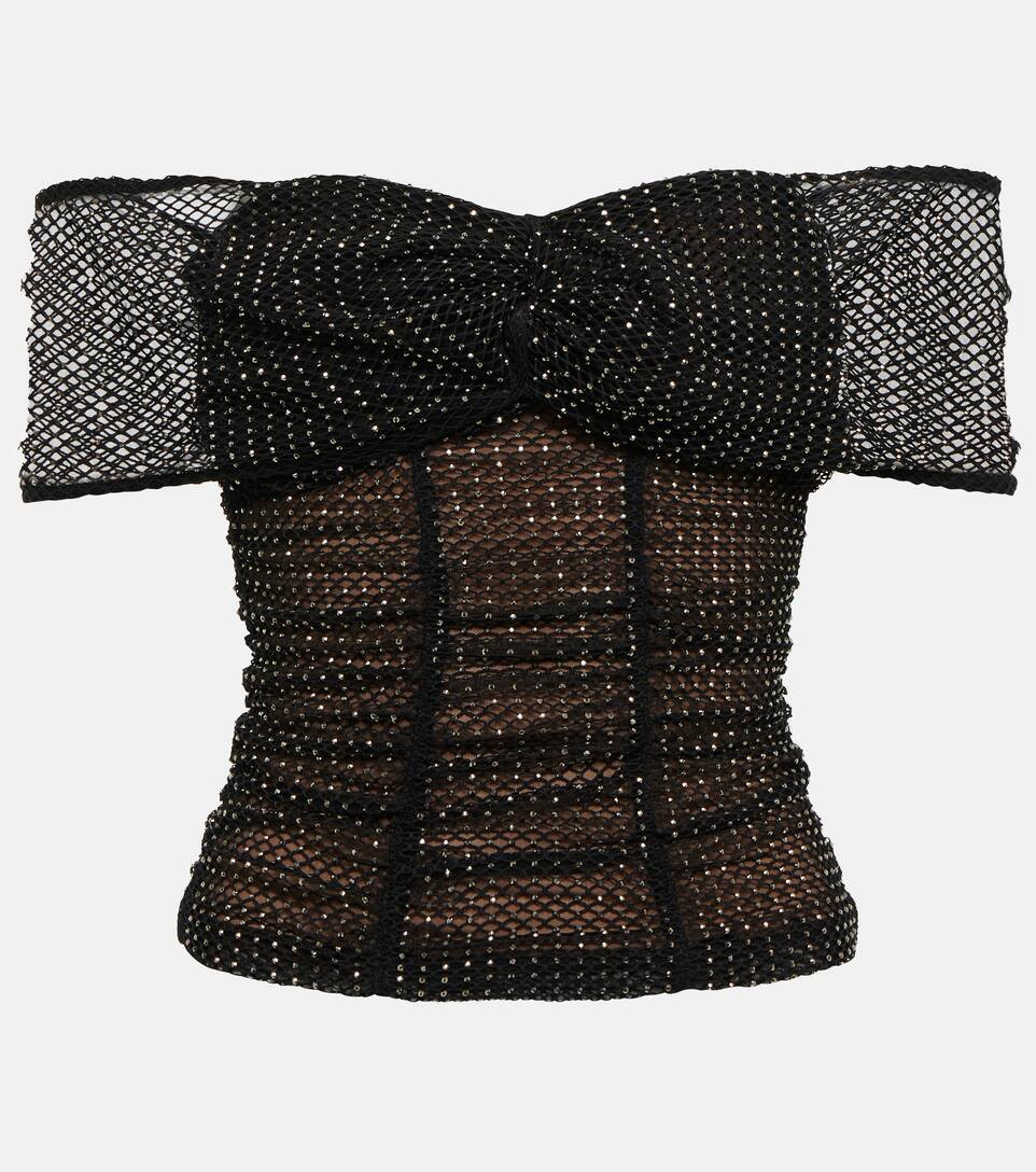Embellished net top | Mytheresa (UK)