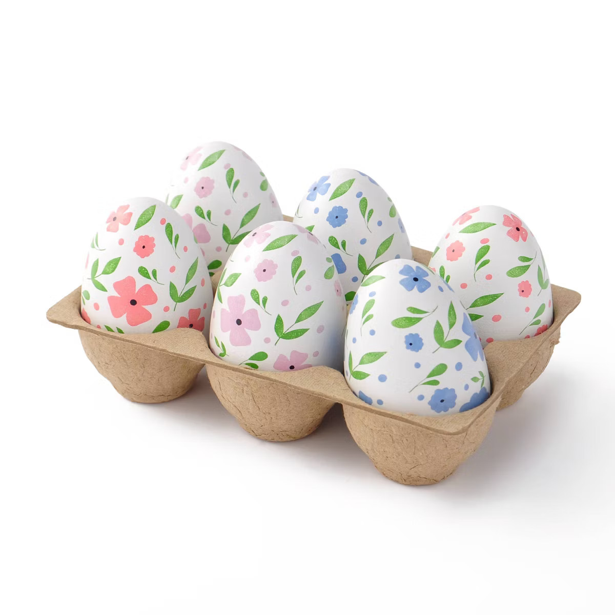 6ct Wooden Easter Eggs Floral - Bullseye's Playground™ | Target