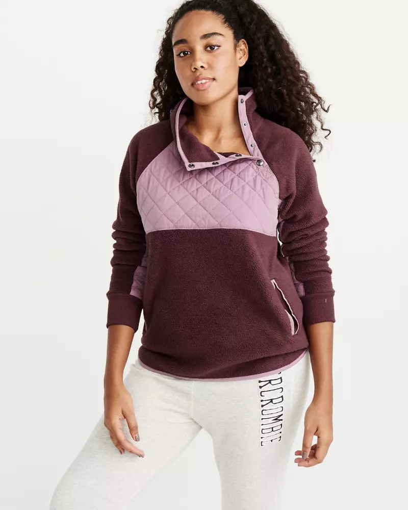 Asymmetrical Snap-Up Fleece | Abercrombie & Fitch US & UK