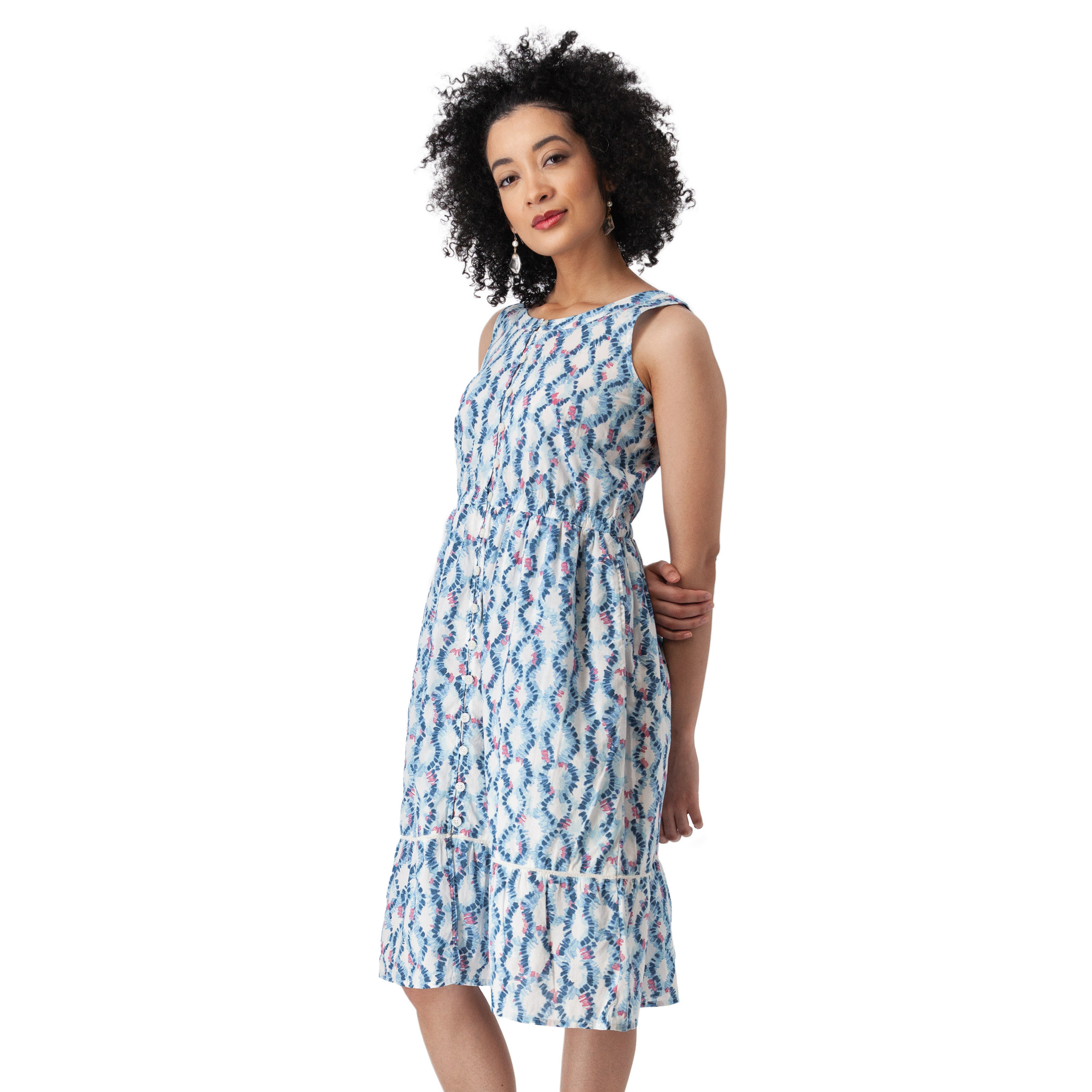 Celebration Button Front Midi Dress | Aventura Clothing