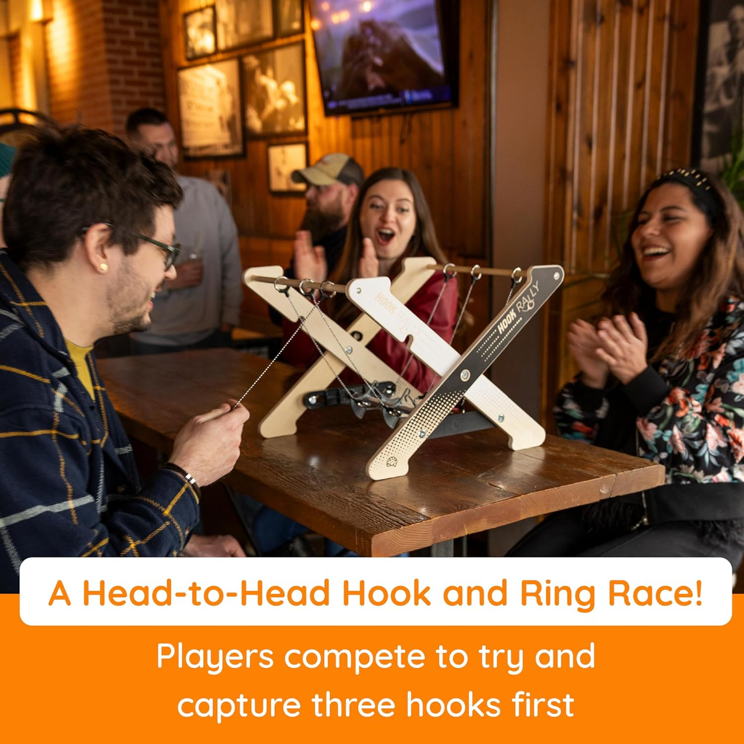 Fat Brain Toys Hook Rally Portable Wooden Tabletop Skill Challenge, Ring Toss Game for Kids and A... | Amazon (US)