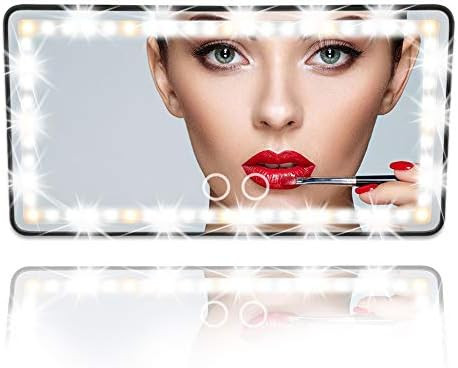 Car Visor Vanity Mirror Car Makeup Mirror with LED Lights for Car Truck SUV Rear View Mirror Sun-... | Amazon (US)